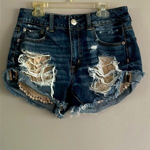 American Eagle hi rise festival shorts size 4